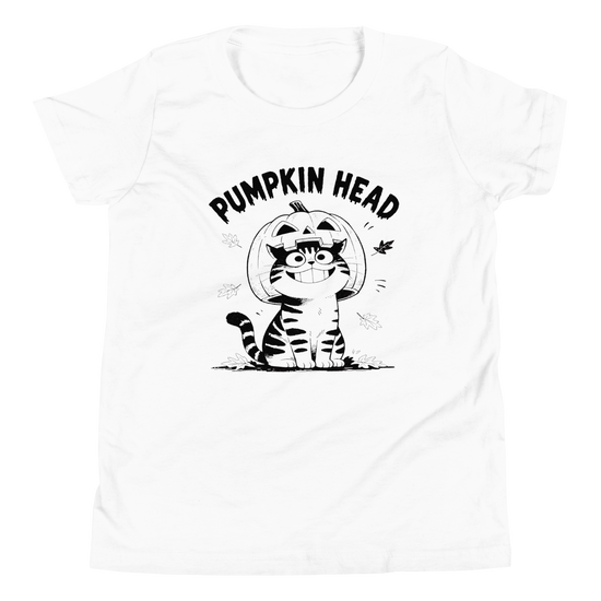 Pumpkin Head Youth T-Shirt - White